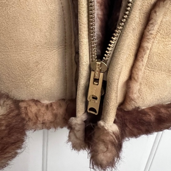 Pristine Vintage Stratojac Sheepskin Shearling Leather Jacket Sz 40 - Picture 7 of 16